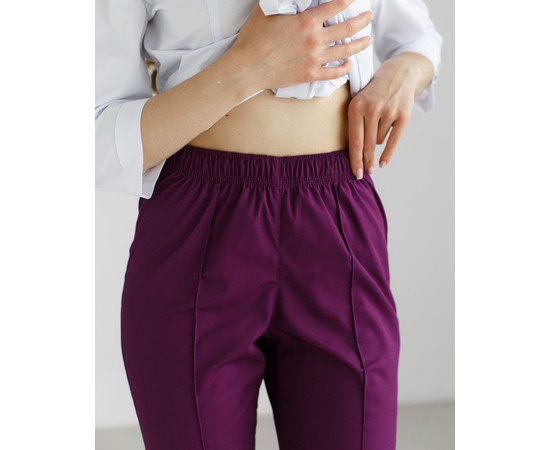 Изображение 7 Медицинский костюм женский Сакура белый-фиолетовый р. 40, "БЕЛЫЙ ХАЛАТ" 124-346-678, Размер: 40, Цвет: белый-фиолетовый