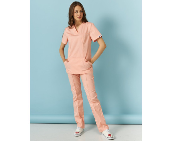 Зображення 8 Жіночий костюм жіночий Топаз персиковий р. 42, "БІЛИЙ ХАЛАТ" 137-338-705, Розмір: 42, Цвет: персиковий