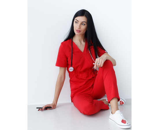 Зображення 9 Жіночий костюм жіночий Ріо червоний р. 52, "БІЛИЙ ХАЛАТ" 135-339-707, Розмір: 52, Цвет: червоний