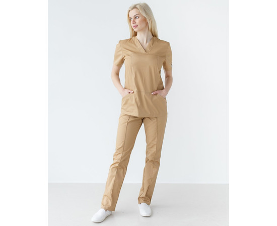 Зображення 9 Жіночий костюм жіночий Топаз пісочний р. 54, "БІЛИЙ ХАЛАТ" 137-323-705, Розмір: 54, Цвет: пісочний