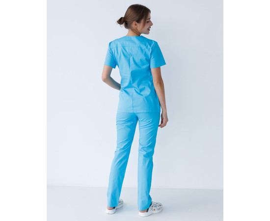 Изображение 2 Медицинский костюм женский Топаз кобальт р. 44, "БЕЛЫЙ ХАЛАТ" 137-439-705, Размер: 44, Цвет: кобальт