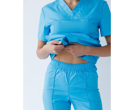 Изображение 6 Медицинский костюм женский Топаз кобальт р. 44, "БЕЛЫЙ ХАЛАТ" 137-439-705, Размер: 44, Цвет: кобальт