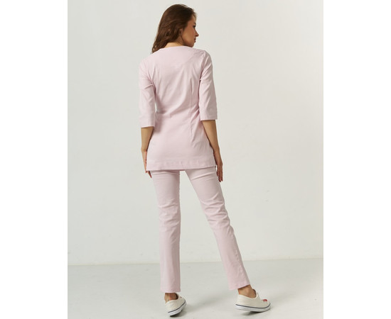 Изображение 2 Медицинский костюм женский Шанхай пудровый р. 52, "БЕЛЫЙ ХАЛАТ" 139-358-704, Размер: 52, Цвет: пудровый