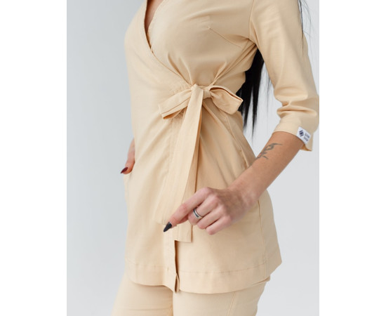 Зображення 3 Жіночий костюм жіночий Шанхай бежевий р. 54, "БІЛИЙ ХАЛАТ" 139-367-704, Розмір: 54, Цвет: бежевый