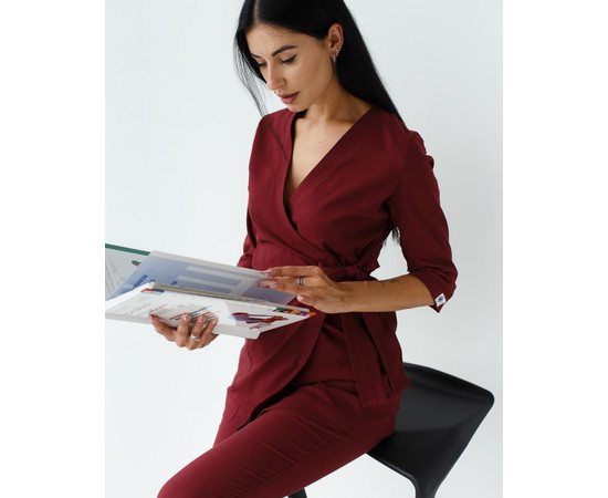 Зображення 3 Жіночий костюм жіночий Шанхай марсала р. 54, "БІЛИЙ ХАЛАТ" 139-326-704, Розмір: 54, Цвет: марсала