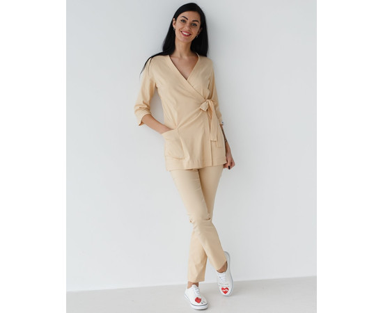 Зображення 6 Жіночий костюм жіночий Шанхай бежевий р. 52, "БІЛИЙ ХАЛАТ" 139-367-704, Розмір: 52, Цвет: бежевый
