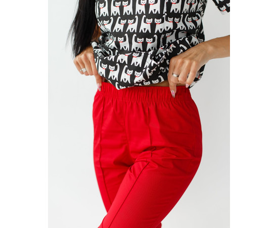 Зображення 7 Медичний костюм із принтом жіночий Топаз Cats black р. 40, "БІЛИЙ ХАЛАТ" 138-341-568, Розмір: 40, Цвет: cats black