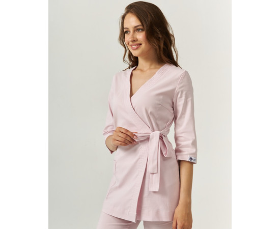 Изображение 7 Медицинский костюм женский Шанхай пудровый р. 44, "БЕЛЫЙ ХАЛАТ" 139-358-704, Размер: 44, Цвет: пудровый