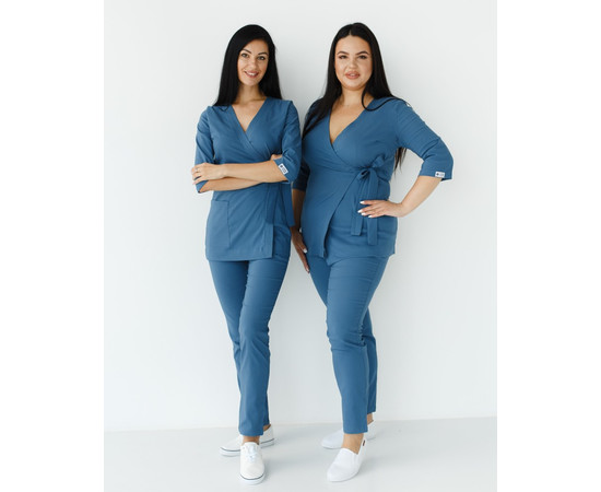 Зображення 9 Жіночий костюм жіночий Шанхай синій р. 54, "БІЛИЙ ХАЛАТ" 139-322-704, Розмір: 54, Цвет: синий