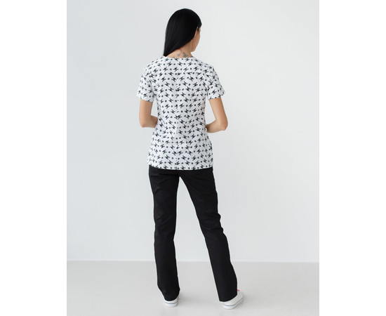 Зображення 2 Медичний костюм з принтом жіночий Топаз черепа білі р. 54, "БІЛИЙ ХАЛАТ" 138-321-666, Розмір: 54, Цвет: черепа білі