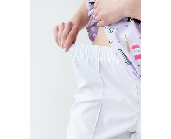 Зображення 6 Медичний костюм з принтом жіночий Топаз Laboratory white р. 40, "БІЛИЙ ХАЛАТ" 137-324-775, Розмір: 40, Цвет: laboratory white