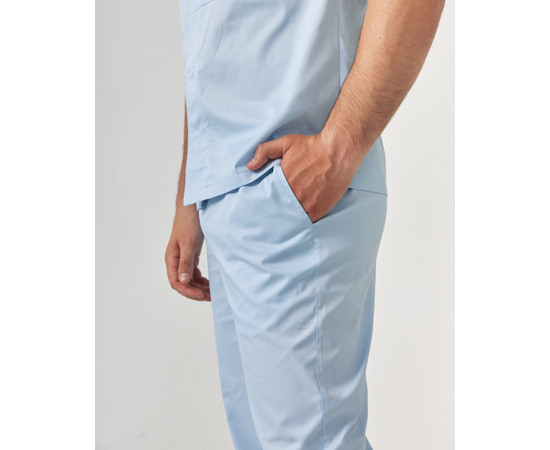 Изображение 6 Медицинский костюм мужской Бостон лазурный р. 54, "БЕЛЫЙ ХАЛАТ" 129-462-679, Размер: 54, Цвет: лазурный