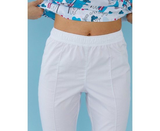 Изображение 7 Медицинский костюм с принтом женский Топаз Teeth smile р. 46, "БЕЛЫЙ ХАЛАТ" 138-324-626, Размер: 46, Цвет: teeth smile