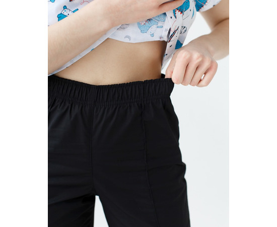 Зображення 7 Медичний костюм з принтом жіночий Топаз космозавр чорний р. 40, "БІЛИЙ ХАЛАТ" 137-321-771, Розмір: 40, Цвет: космозавр чорний