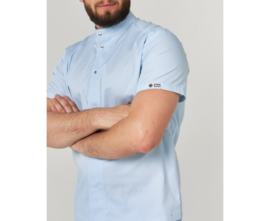 Зображення 8 Медичний костюм чоловічий Бостон блакитний р. 52, "БІЛИЙ ХАЛАТ" 129-462-679, Розмір: 52, Цвет: лазурный