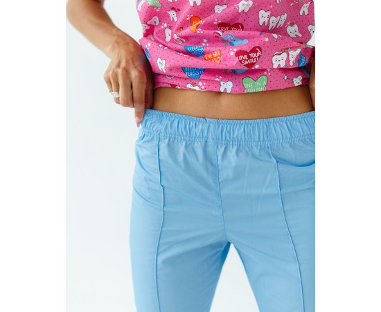 Зображення 9 Медичний костюм із принтом жіночий Топаз Teeth pink р. 40, "БІЛИЙ ХАЛАТ" 138-337-623, Розмір: 40, Цвет: teeth pink