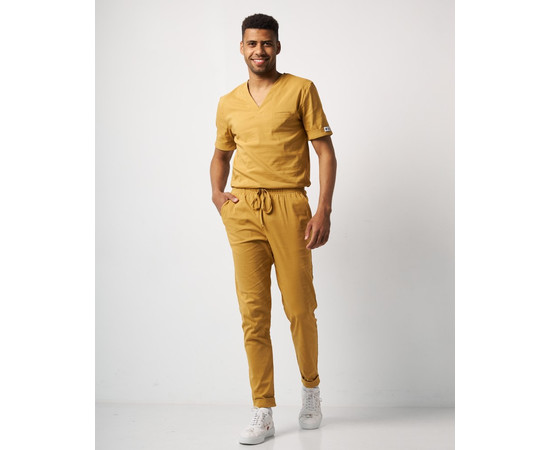 Изображение 2 Медицинский костюм мужской Марсель горчичный р. 48, "БЕЛЫЙ ХАЛАТ" 353-395-708, Размер: 48, Цвет: горчичный