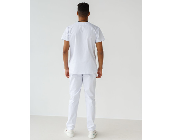 Зображення 2 Медичний костюм чоловічий Мілан білий р. 54, "БІЛИЙ ХАЛАТ" 134-324-708, Розмір: 54, Цвет: білий
