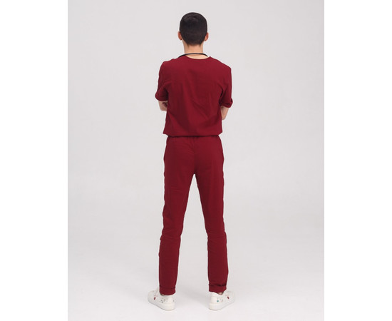 Зображення 2 Медичний костюм чоловічий Марсель марсала р. 52, "БІЛИЙ ХАЛАТ" 353-326-708, Розмір: 52, Цвет: марсала