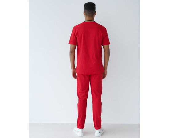 Изображение 2 Медицинский костюм мужской Марсель красный р. 50, "БЕЛЫЙ ХАЛАТ" 353-339-708, Размер: 50, Цвет: красный