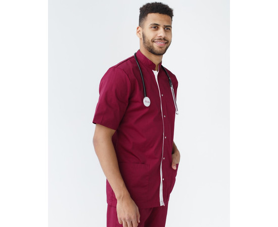 Зображення 3 Медичний костюм чоловічий Лондон марсала-шампань р. 54, "БІЛИЙ ХАЛАТ" 133-355-679, Розмір: 54, Цвет: марсала-шампань