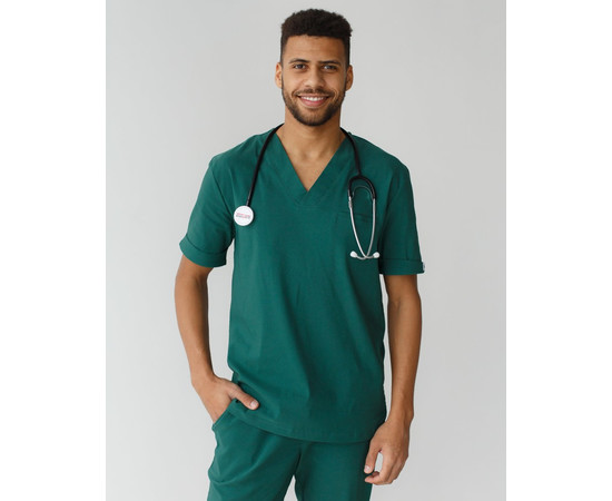 Зображення 3 Медичний костюм чоловічий Марсель зелений р. 48, "БІЛИЙ ХАЛАТ" 353-350-708, Розмір: 48, Цвет: зелений