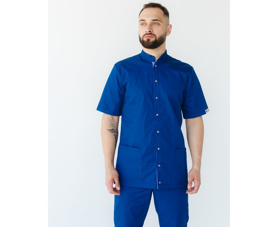 Зображення 3 Медичний костюм чоловічий Лондон синій-блакитний р. 48, "БІЛИЙ ХАЛАТ" 133-361-679, Розмір: 48, Цвет: синій-блакитний