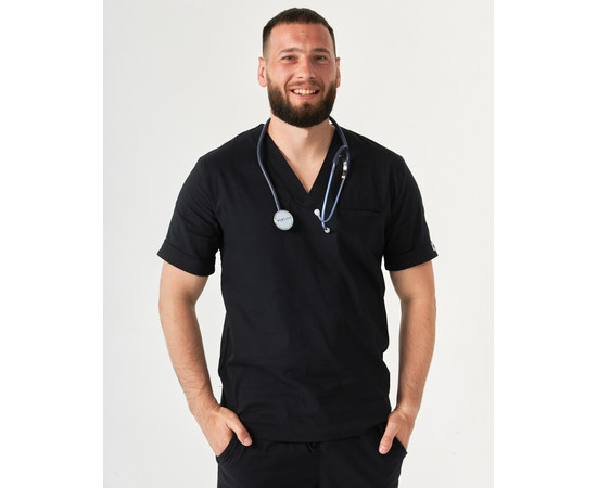 Зображення 3 Медичний костюм чоловічий Марсель чорний р. 54, "БІЛИЙ ХАЛАТ" 353-321-708, Розмір: 54, Цвет: чорний