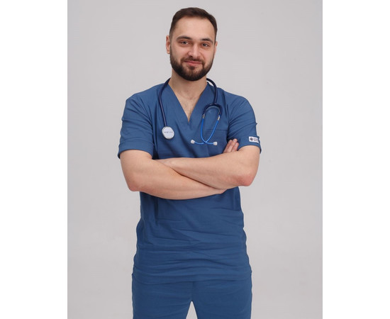 Зображення 3 Медичний костюм чоловічий Марсель синій р. 54, "БІЛИЙ ХАЛАТ" 353-322-708, Розмір: 54, Цвет: синий