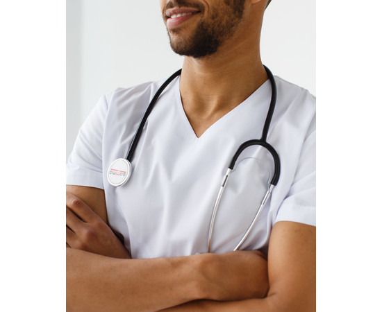 Зображення 4 Медичний костюм чоловічий Мілан білий р. 46, "БІЛИЙ ХАЛАТ" 134-324-708, Розмір: 46, Цвет: білий