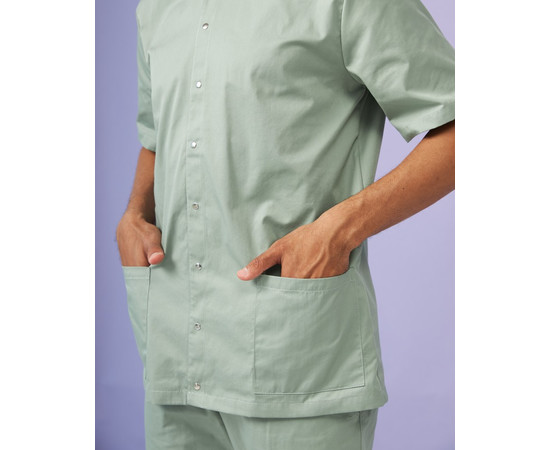 Изображение 4 Медицинский костюм мужской Лондон оливковый-серый р. 52, "БЕЛЫЙ ХАЛАТ" 133-357-679, Размер: 52, Цвет: оливковый-серый