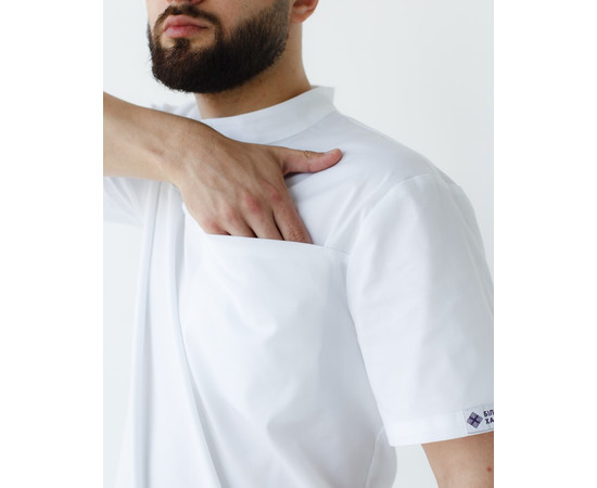 Зображення 5 Медичний костюм чоловічий Денвер білий р. 50, "БІЛИЙ ХАЛАТ" 404-324-679, Розмір: 50, Цвет: білий