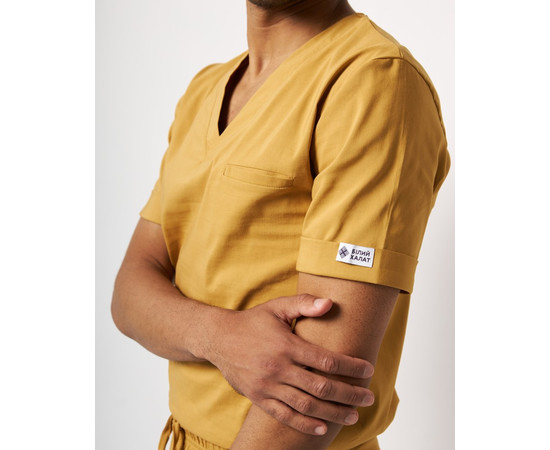 Изображение 5 Медицинский костюм мужской Марсель горчичный р. 50, "БЕЛЫЙ ХАЛАТ" 353-395-708, Размер: 50, Цвет: горчичный