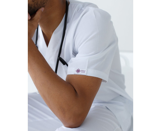 Зображення 5 Медичний костюм чоловічий Граніт білий р. 48, "БІЛИЙ ХАЛАТ" 130-324-710, Розмір: 48, Цвет: білий