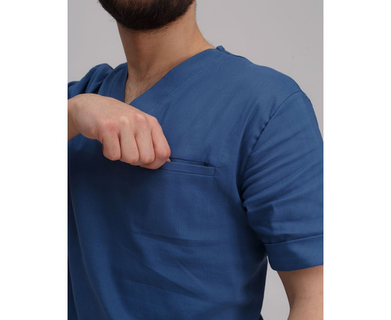 Зображення 6 Медичний костюм чоловічий Марсель синій р. 48, "БІЛИЙ ХАЛАТ" 353-322-708, Розмір: 48, Цвет: синий