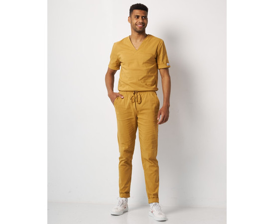 Изображение 7 Медицинский костюм мужской Марсель горчичный р. 50, "БЕЛЫЙ ХАЛАТ" 353-395-708, Размер: 50, Цвет: горчичный