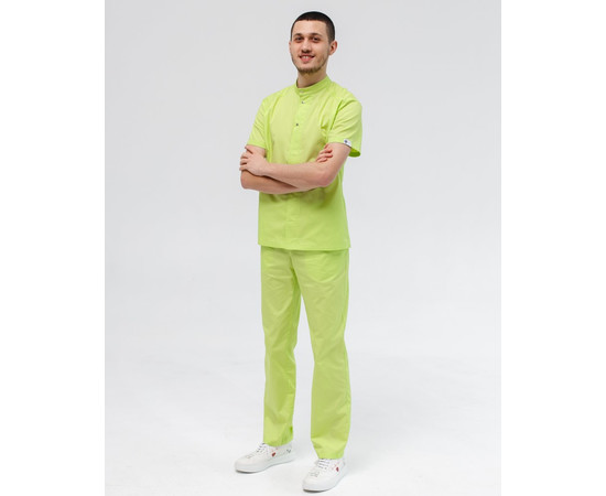 Зображення 8 Медичний костюм чоловічий Бостон лайм р. 52, "БІЛИЙ ХАЛАТ" 129-330-679, Розмір: 52, Цвет: лайм