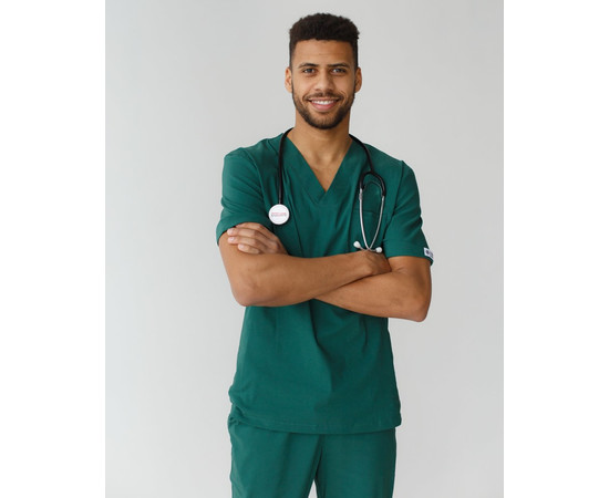 Изображение 8 Медицинский костюм мужской Марсель зеленый р. 50, "БЕЛЫЙ ХАЛАТ" 353-350-708, Размер: 50, Цвет: зеленый