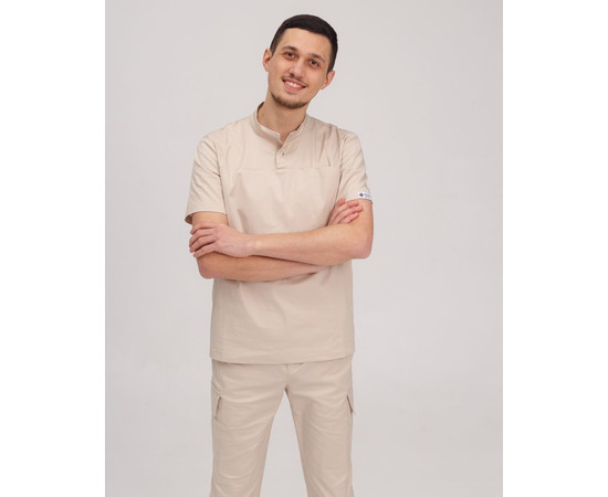 Зображення 3 Медичний костюм чоловічий Денвер кремовий р. 46, "БІЛИЙ ХАЛАТ" 404-460-679, Розмір: 46, Цвет: кремовий