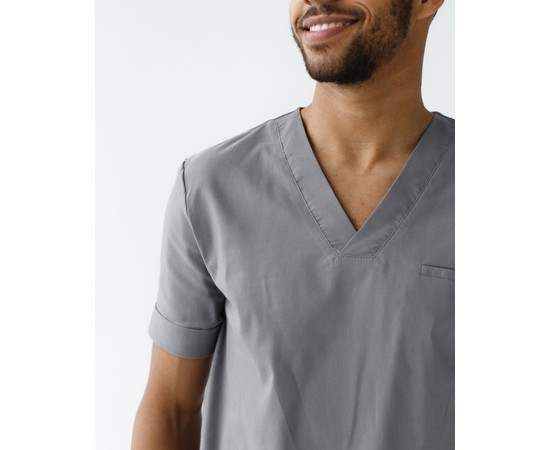 Изображение 4 Медицинский костюм мужской Марсель серый р. 50, "БЕЛЫЙ ХАЛАТ" 353-328-708, Размер: 50, Цвет: серый