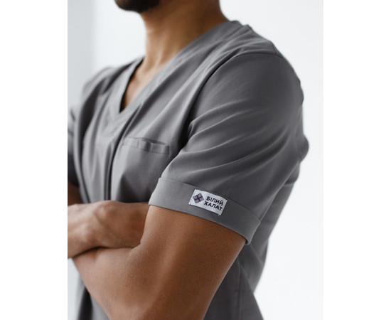 Зображення 5 Медичний костюм чоловічий Марсель сірий р. 46, "БІЛИЙ ХАЛАТ" 353-328-708, Розмір: 46, Цвет: сірий