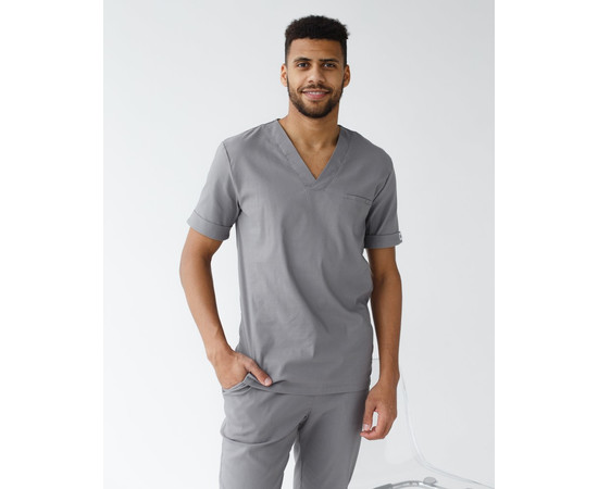 Зображення 9 Медичний костюм чоловічий Марсель сірий р. 54, "БІЛИЙ ХАЛАТ" 353-328-708, Розмір: 54, Цвет: сірий