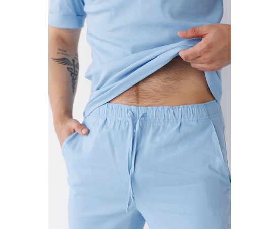 Изображение 6 Медицинский костюм мужской Марсель голубой р. 50, "БЕЛЫЙ ХАЛАТ" 353-333-708, Размер: 50, Цвет: голубой