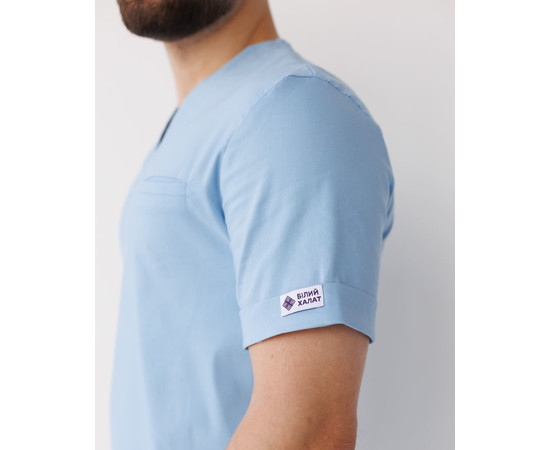 Изображение 5 Медицинский костюм мужской Марсель голубой р. 56, "БЕЛЫЙ ХАЛАТ" 353-333-708, Размер: 56, Цвет: голубой