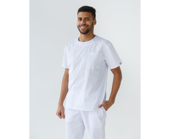 Зображення 3 Медичний костюм чоловічий Техас білий р. 56, "БІЛИЙ ХАЛАТ" 136-324-677, Розмір: 56, Цвет: білий