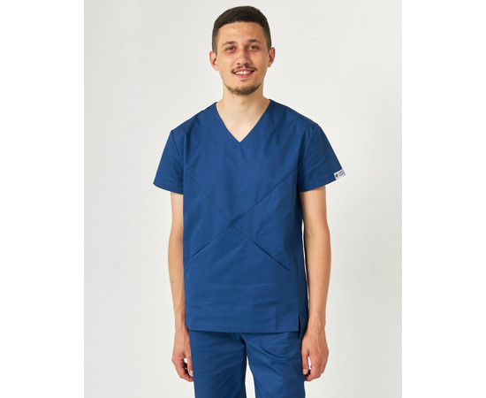 Зображення 3 Медичний костюм чоловічий Мілан сапфір р. 50, "БІЛИЙ ХАЛАТ" 134-360-708, Розмір: 50, Цвет: сапфір