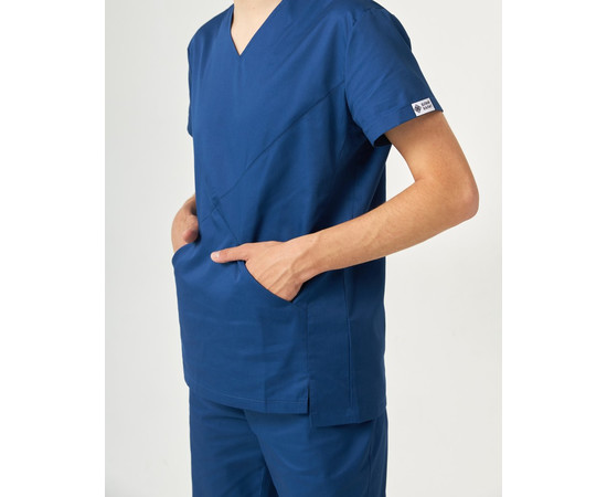 Зображення 4 Медичний костюм чоловічий Мілан сапфір р. 56, "БІЛИЙ ХАЛАТ" 134-360-708, Розмір: 56, Цвет: сапфір