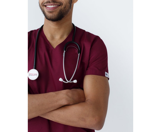 Зображення 4 Медичний костюм чоловічий Мілан марсала р. 46, "БІЛИЙ ХАЛАТ" 134-326-708, Розмір: 46, Цвет: марсала