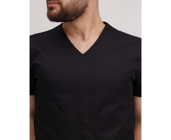 Изображение 5 Медицинский костюм мужской Милан черный р. 50, "БЕЛЫЙ ХАЛАТ" 134-321-708, Размер: 50, Цвет: черный