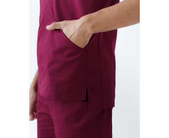 Зображення 6 Медичний костюм чоловічий Мілан марсала р. 48, "БІЛИЙ ХАЛАТ" 134-326-708, Розмір: 48, Цвет: марсала